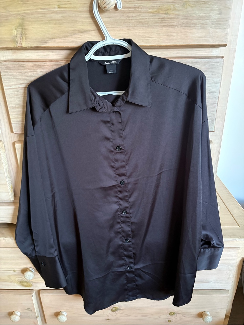 MONKI oversized satin blouse